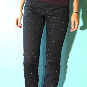 NWT GAP Black Pants with White Polka Dots
